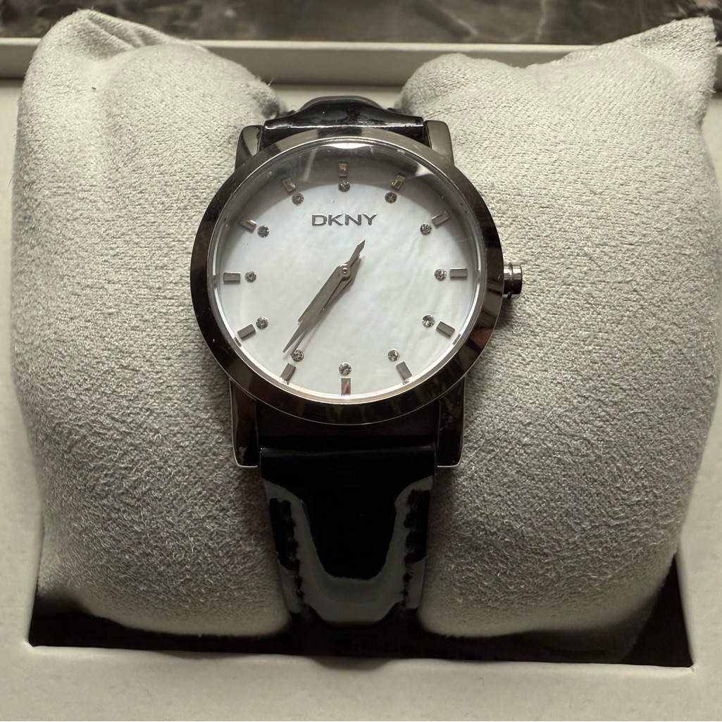 Dkny Black And Silver Timepiece